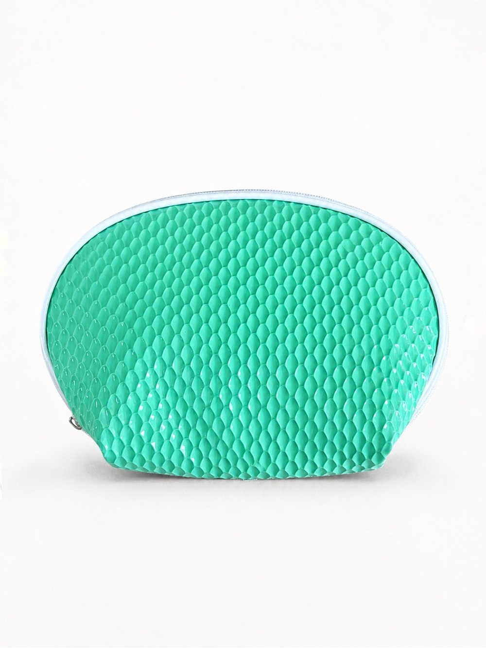 Nordstrom Mint Green Textured Cosmetic Makeup Bag, Travel Toiletry Zip Pouch